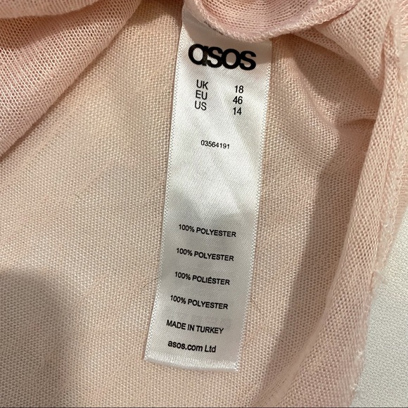 ASOS Pink Surplice Wrap Front Sleeveless Top, Plus Size 14 - Picture 7 of 8